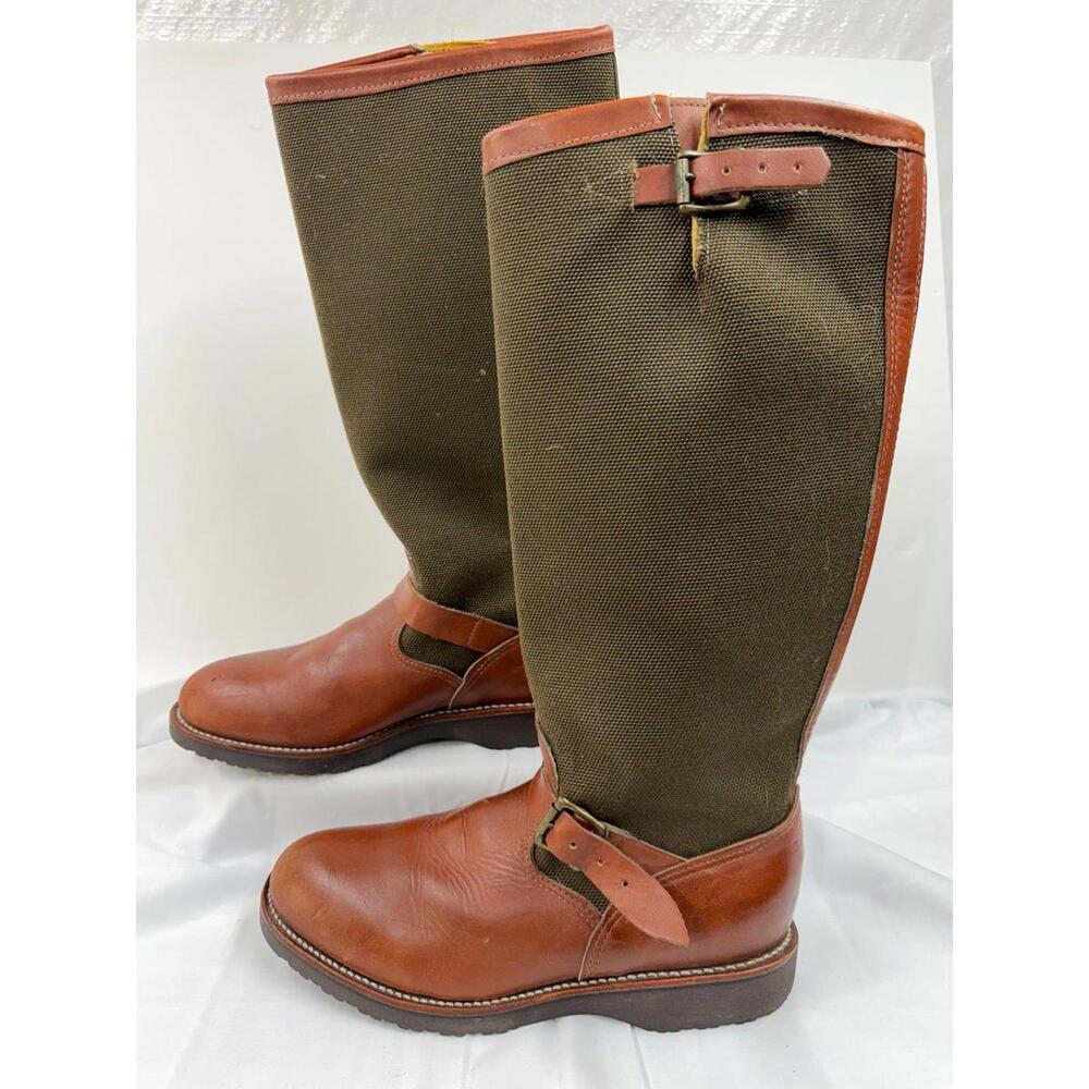 Chippewa Descaro Viper Snake Boots Men's Size 9 D Brown and green leather